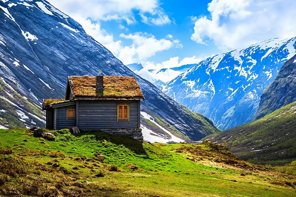 Architecture de conte de fée en Norvège