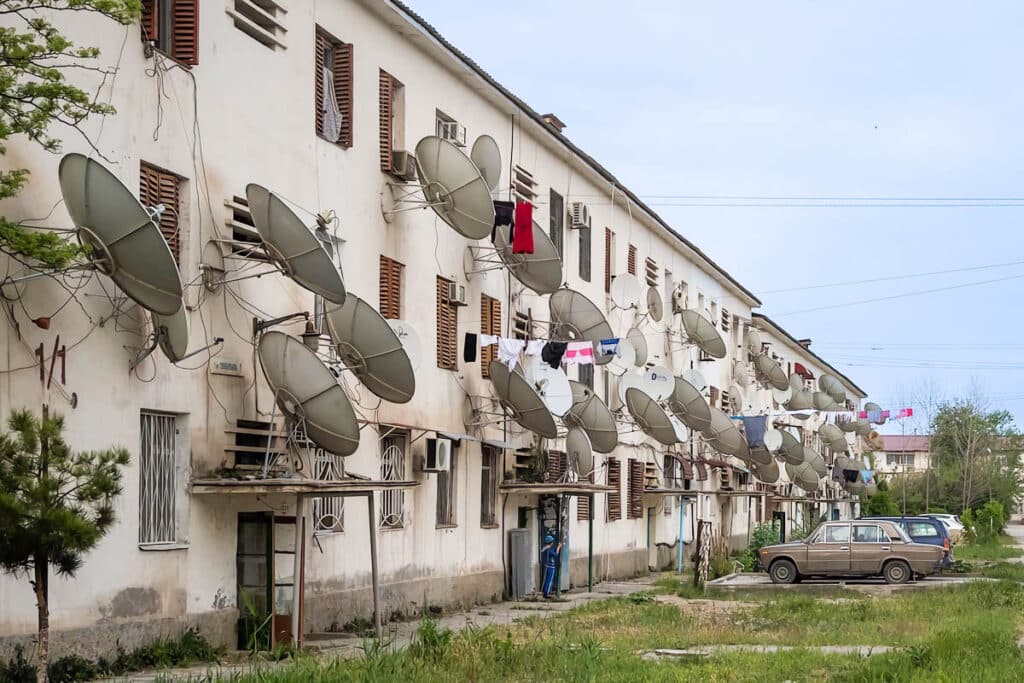 bâtiment soviétique au Turkménistan