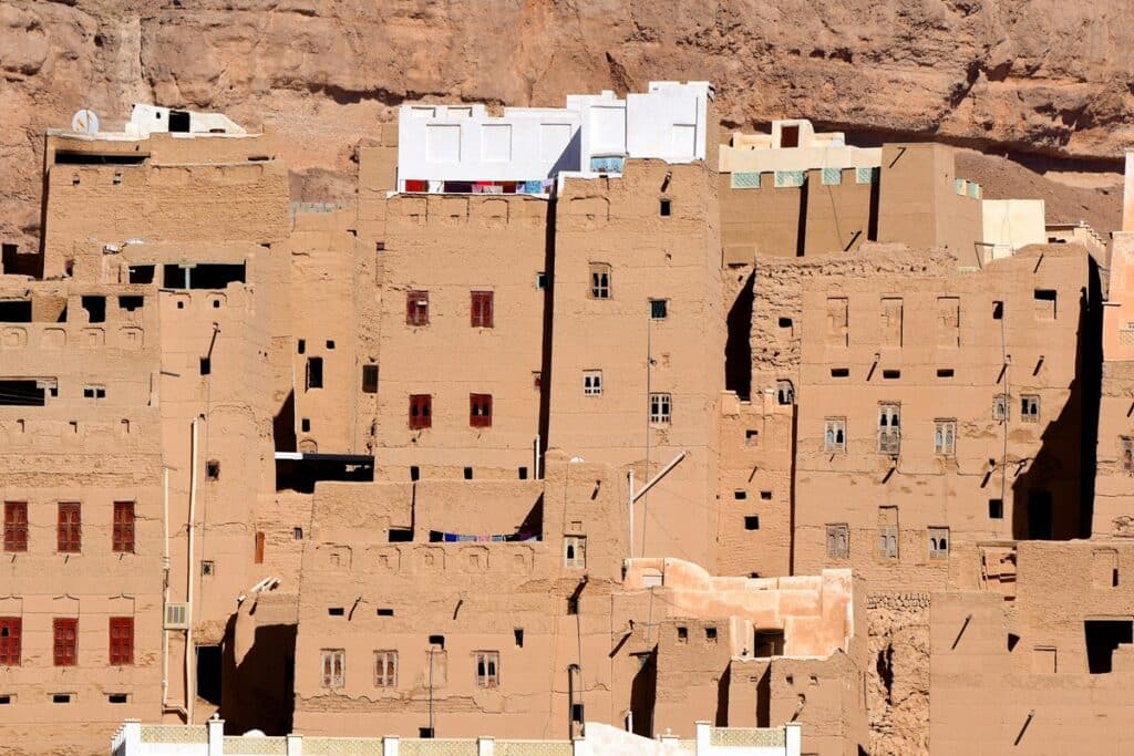 maisons briques de boue Wadi Dawan