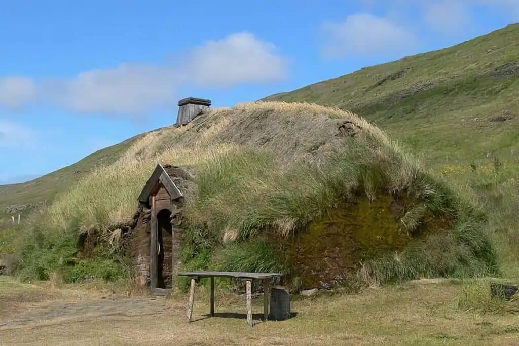 maison viking herbe et tourbe