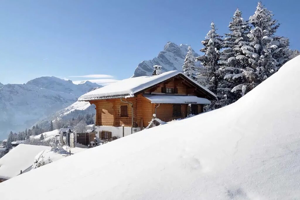 chalet italien neige