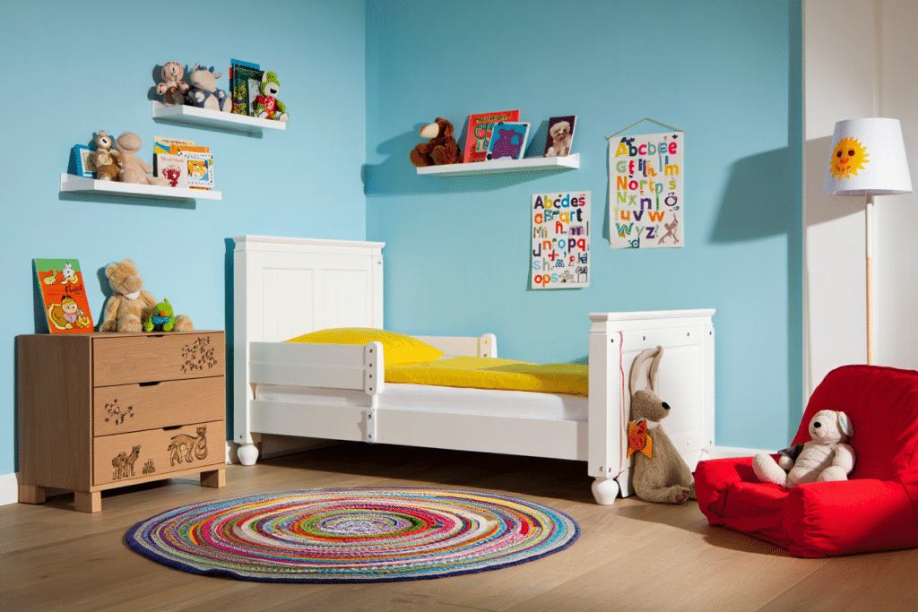chambre enfant bleue
