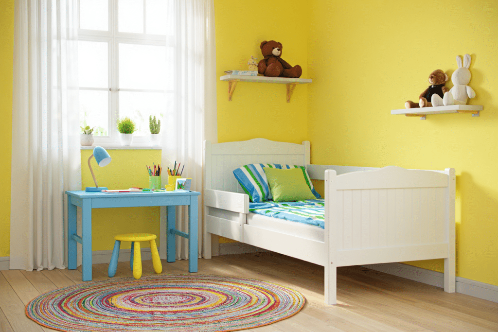 chambre enfant jaune