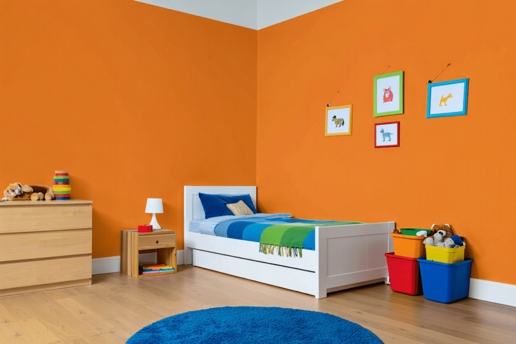 chambre d'enfant orange