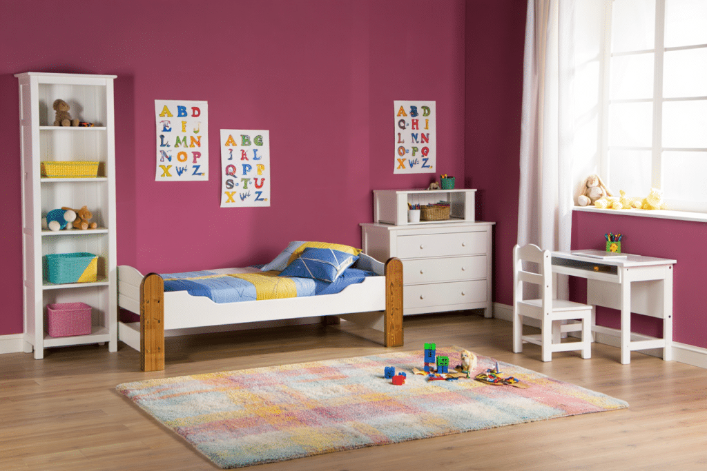 chambre enfant mauve profond