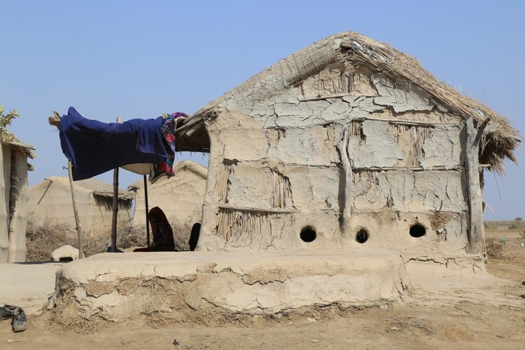 les maisons rurales au Pakistan