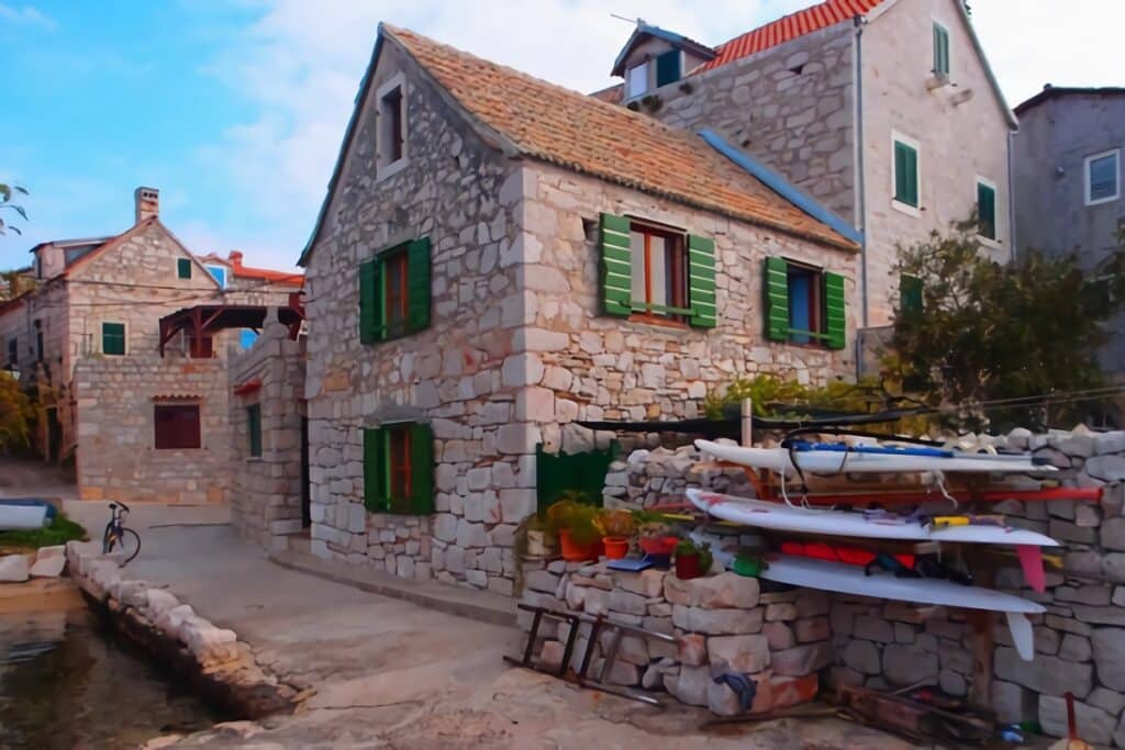 maisons en pierre en Croatie