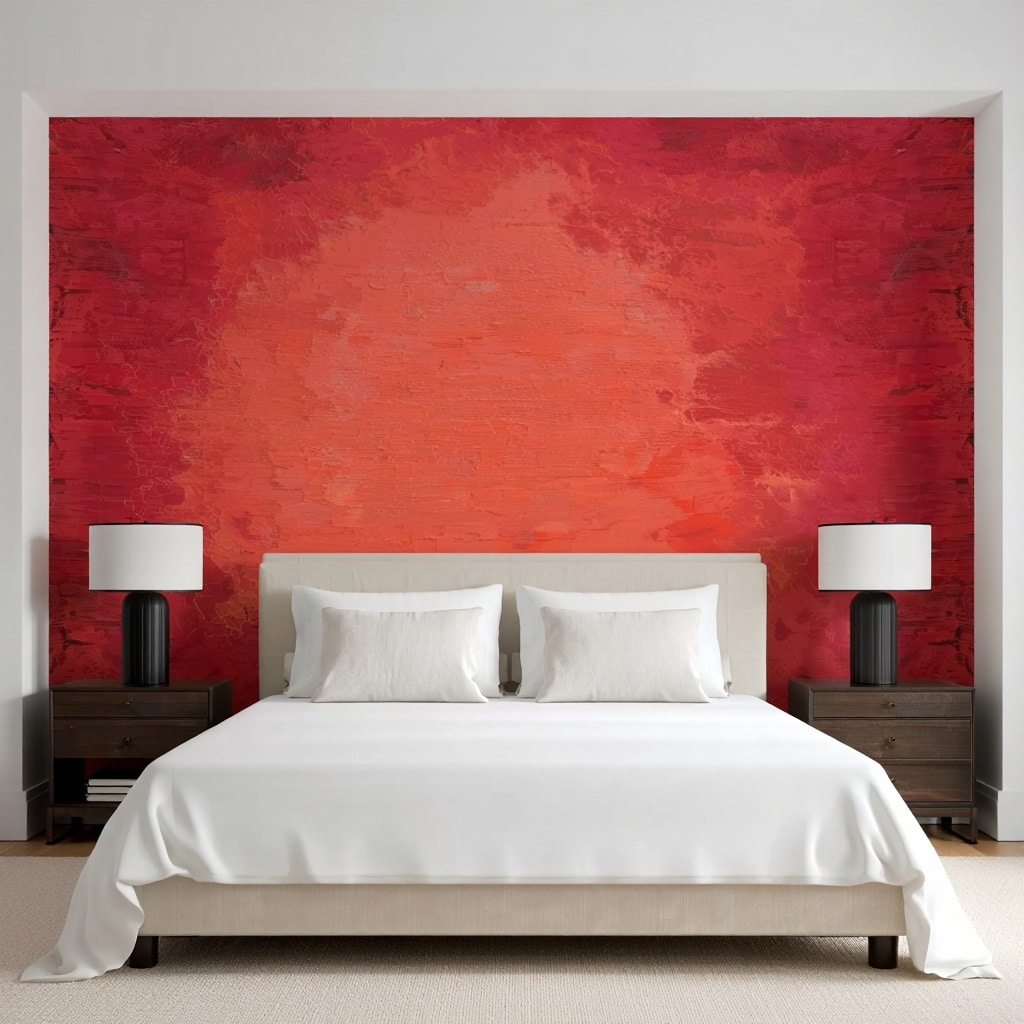 tête de lit sur mesure rouge