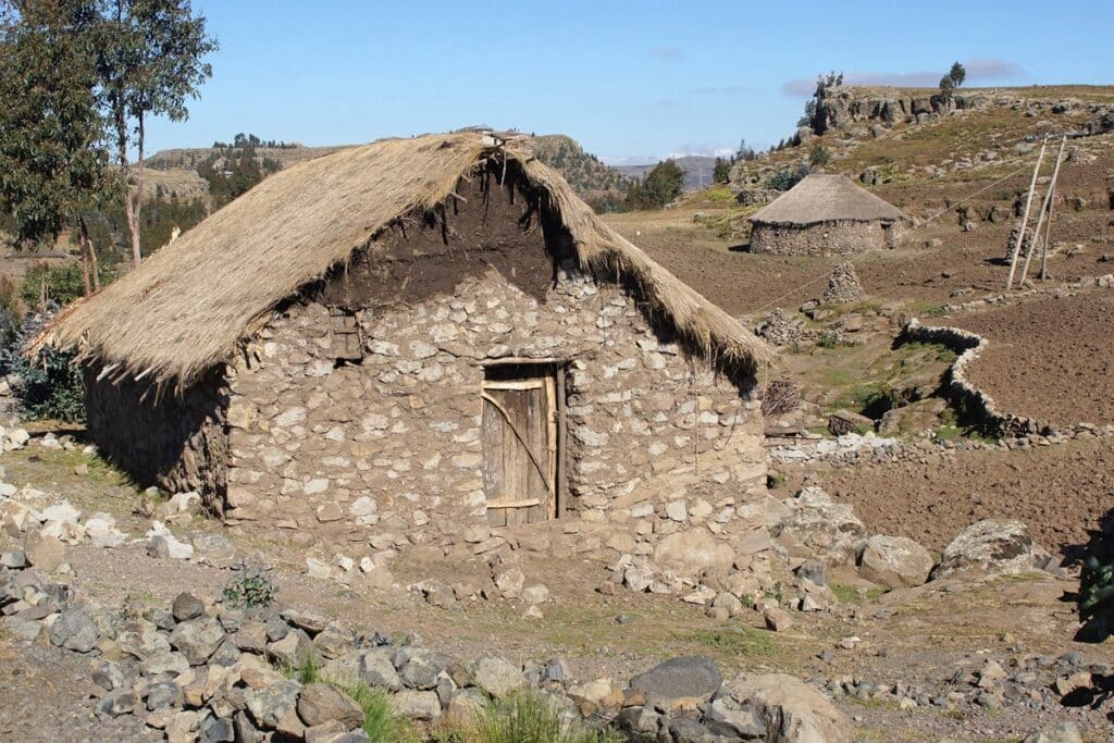 maison traditionnelle d'Amhara