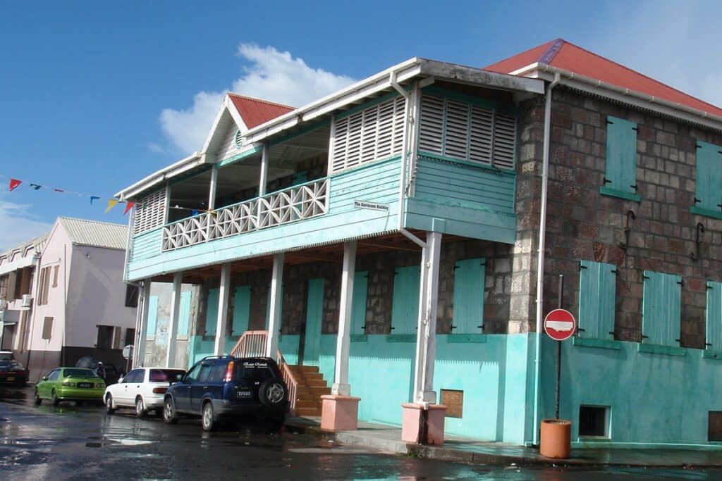 bâtiment colonial français à Roseau