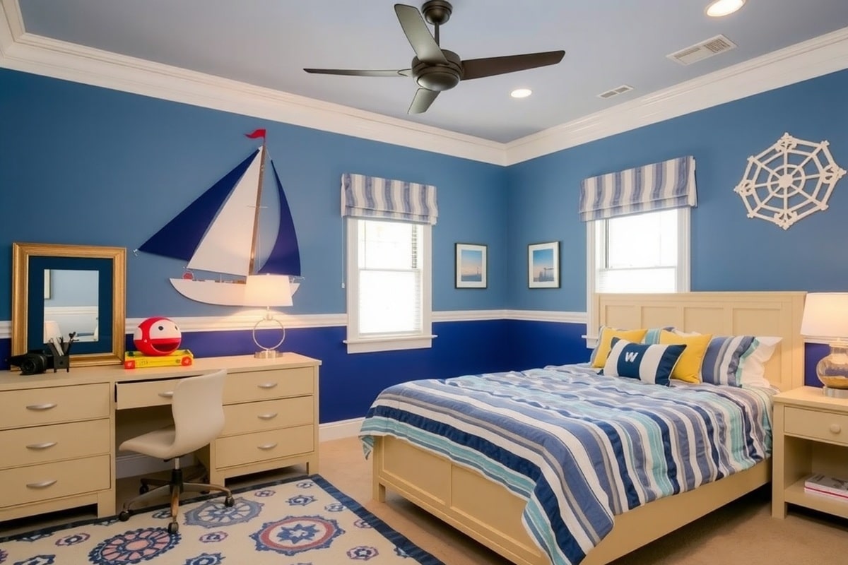 chambre de garçon inspirée du nautisme