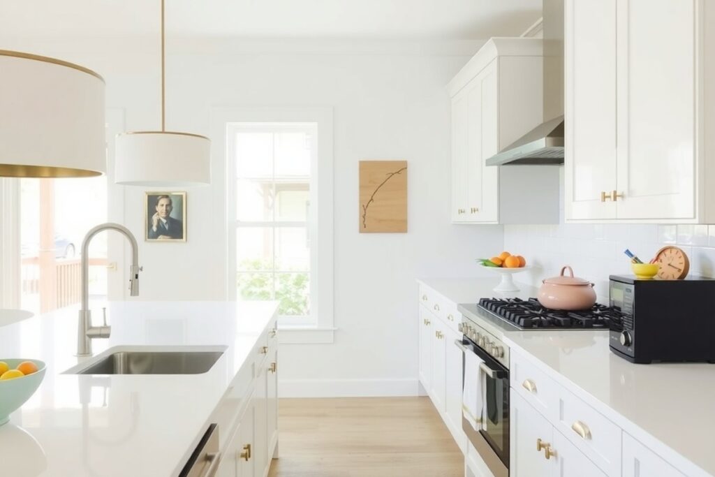 cuisine blanche lumineuse