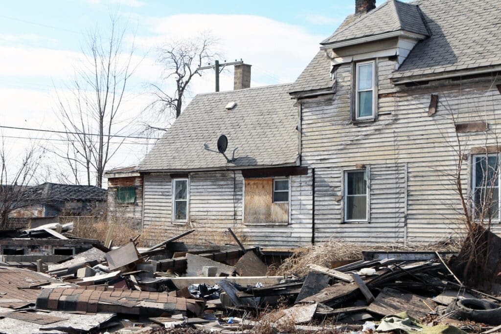 maison abandonnée à Détroit