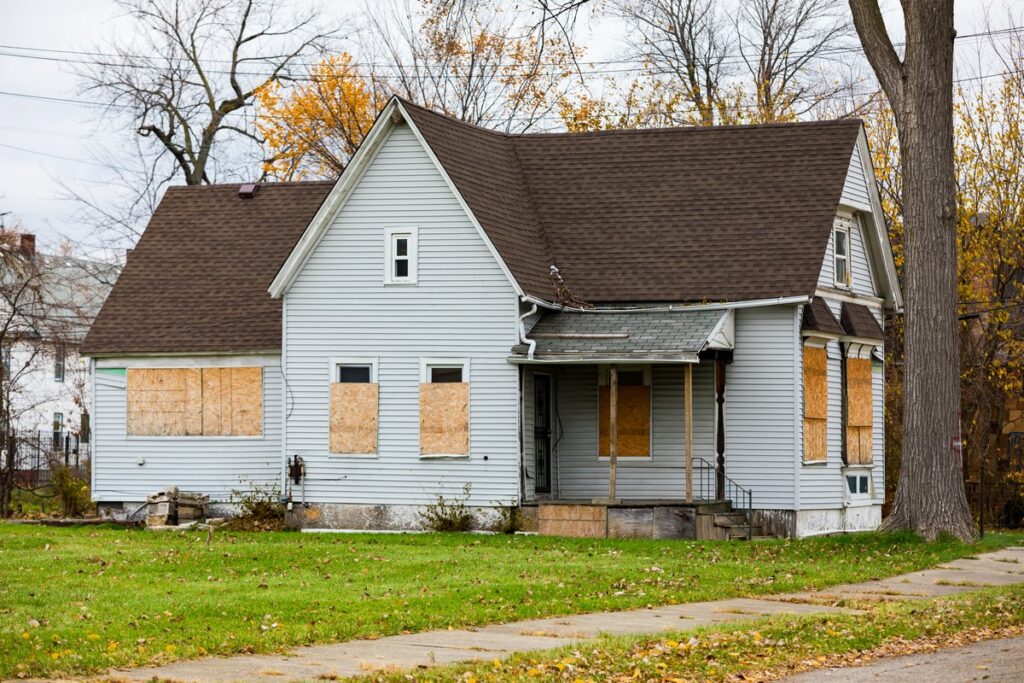 maison abandonnée à Détroit