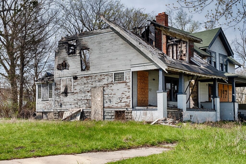 maison en ruine à Détroit