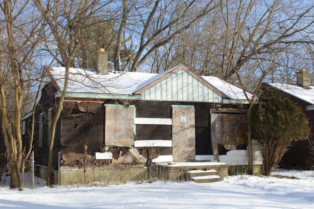 maison abandonnée à Détroit