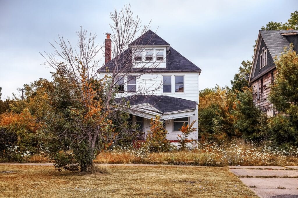 maison abandonnée à Détroit