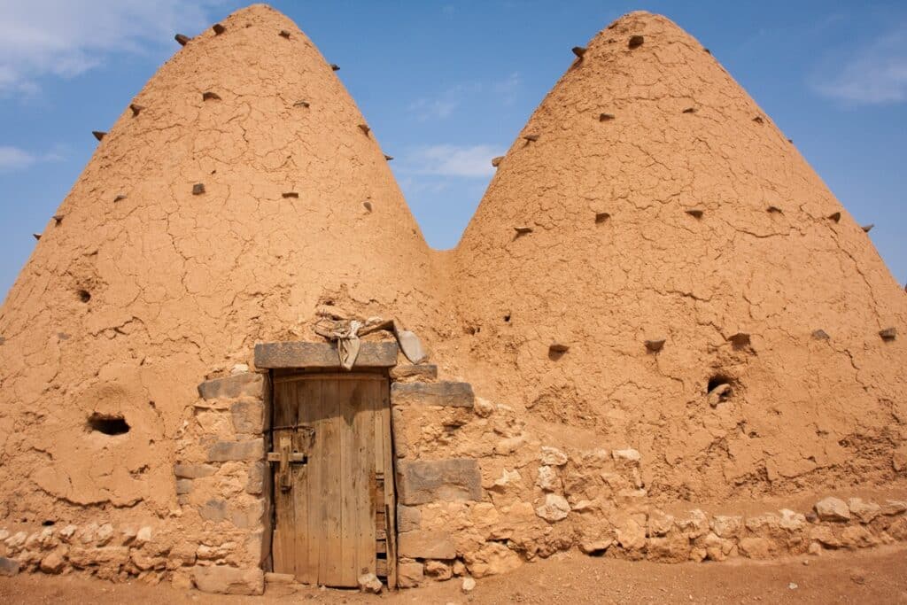 maison traditionnelle à coupole en Syrie