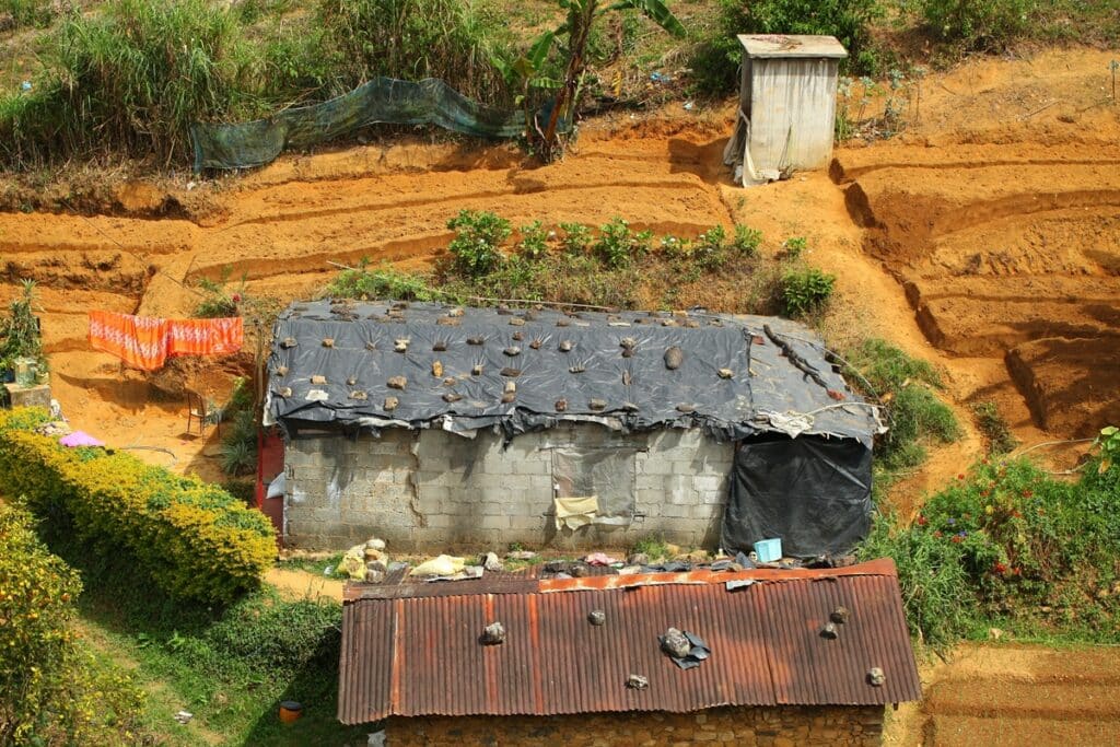 maisons rurales au Sri Lanka