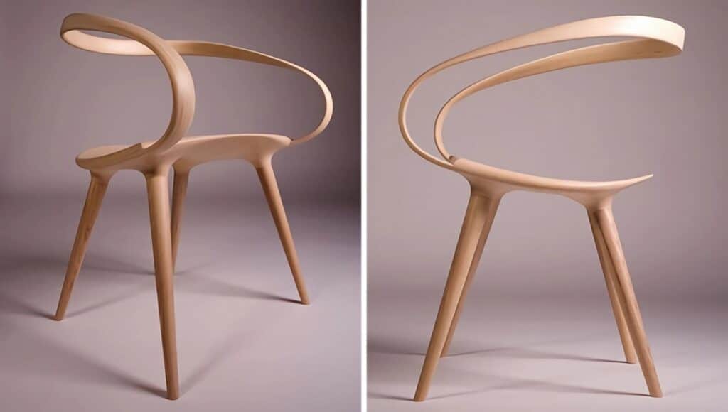 chaise en bois originale