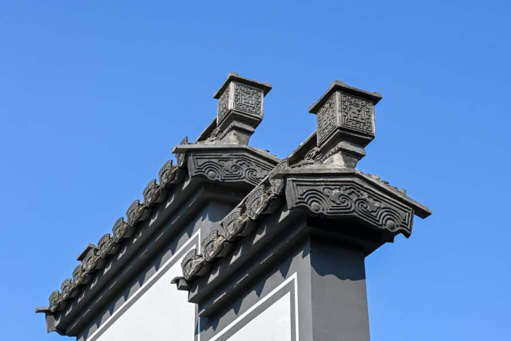 détail maison Huizhou traditionnelle