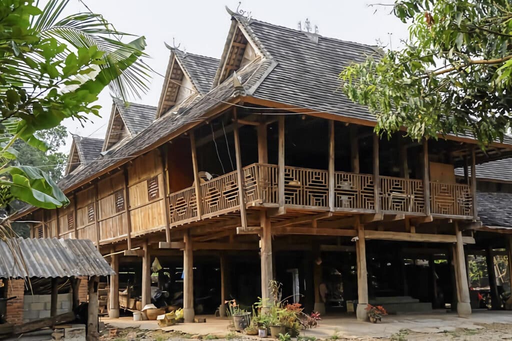 maison en bambou chinoise
