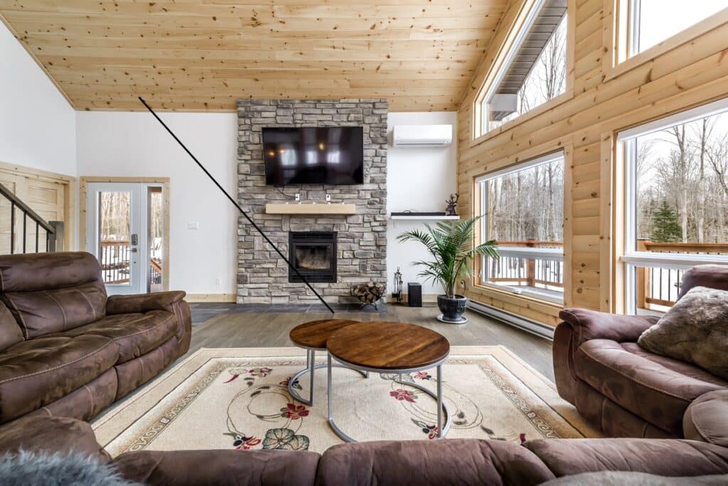 intérieur d'un cottage au Canada