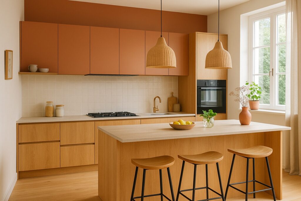 caractéristiques pour créer une cuisine contemporaine chaleureuse