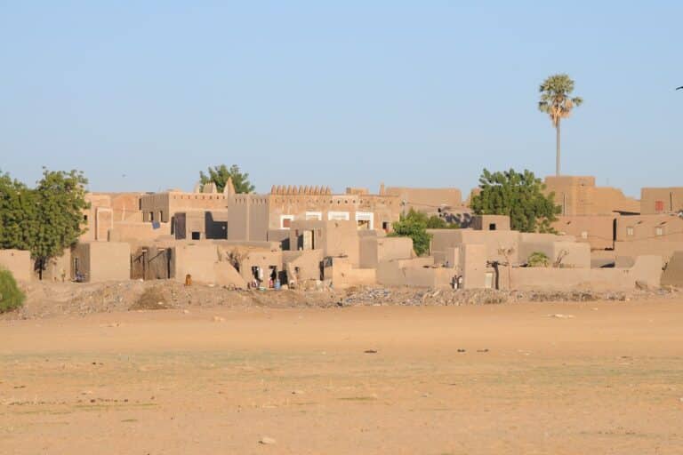 vue sur les maisons de la ville de Djenné