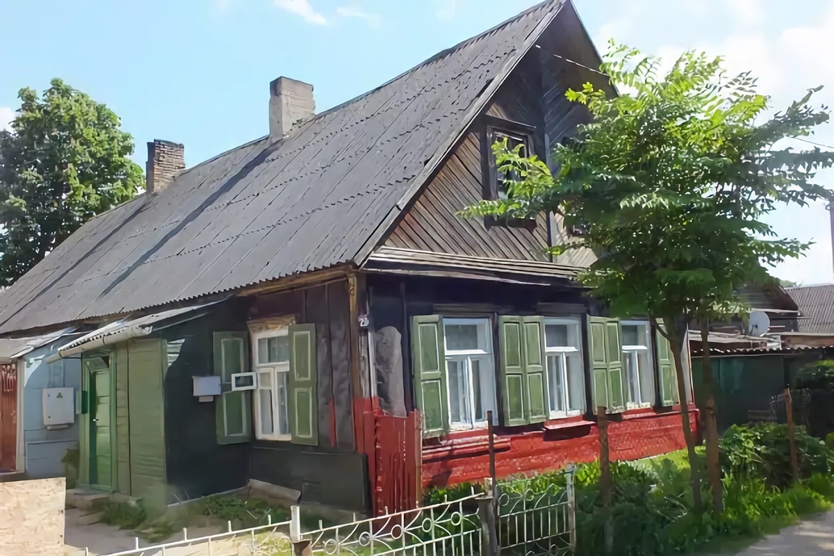 maison en bois du quartier Šnipiškės à Vilnius