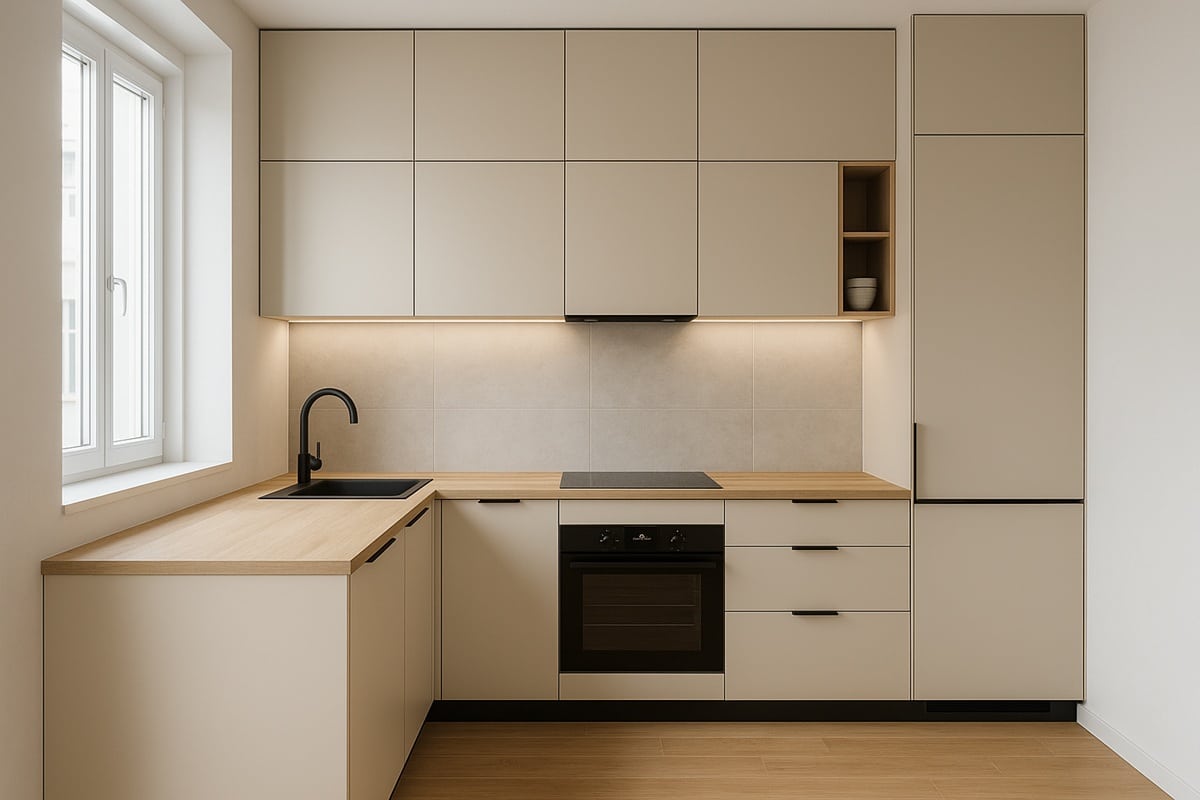 petite cuisine contemporaine élégante