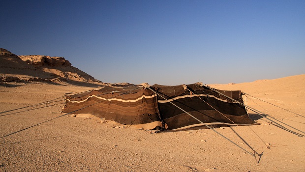 Tente bedouin dans le désert Syrien