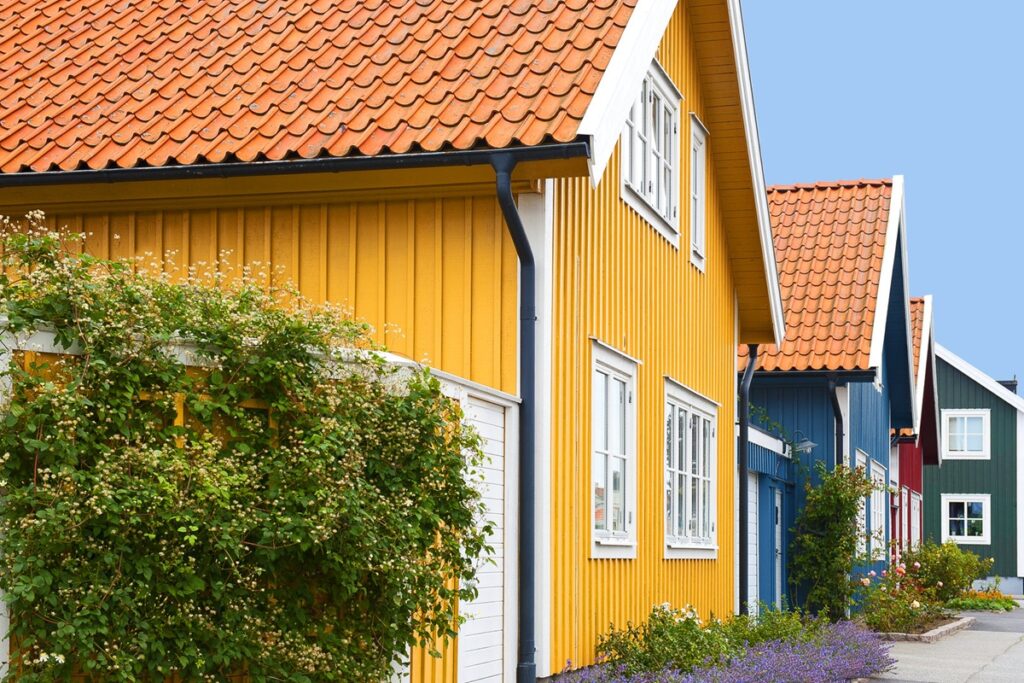 Karlskrona maison en bois jaune