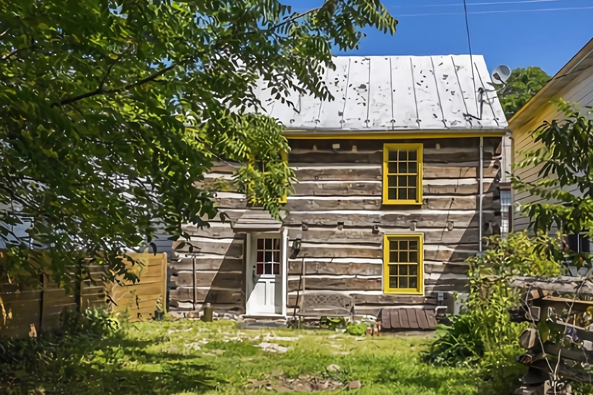 maison en rondins historique aux USA