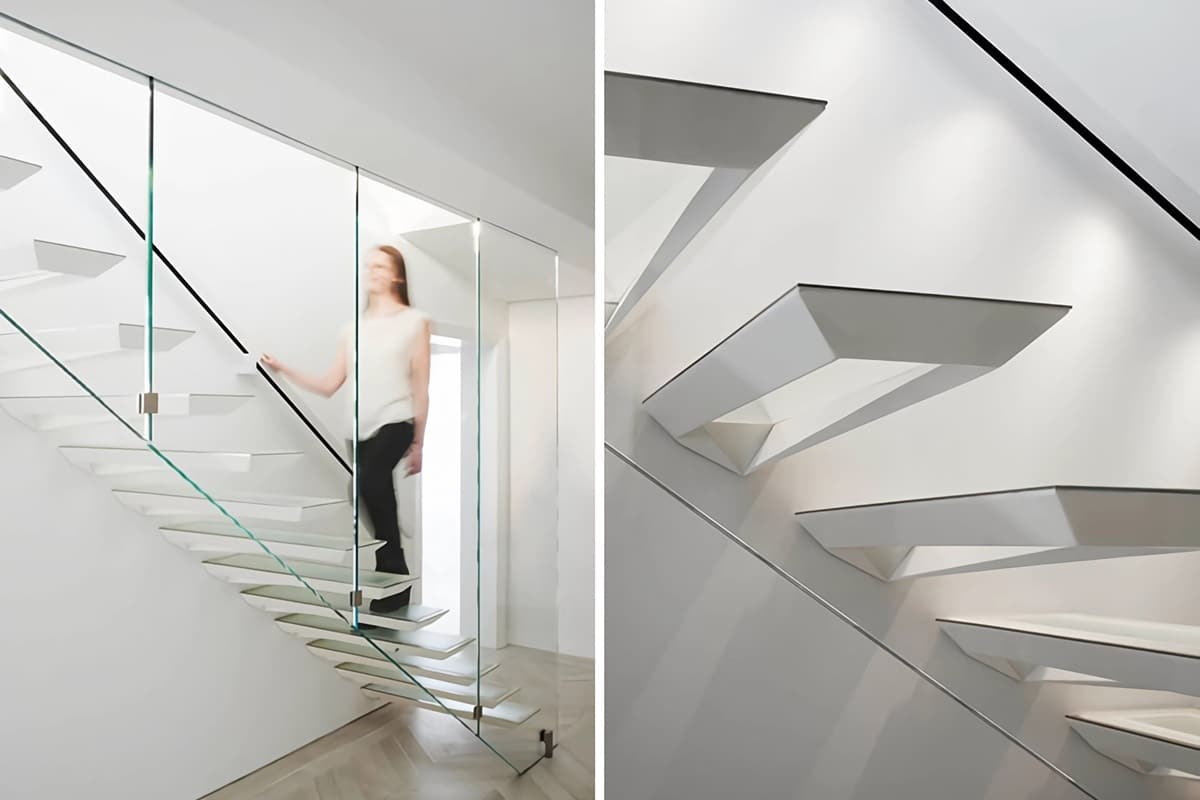 escalier design inspiré par l'origami