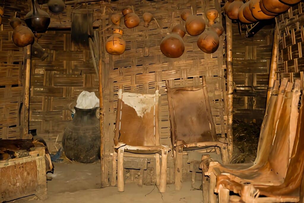 intérieur d'une hutte Dorzé