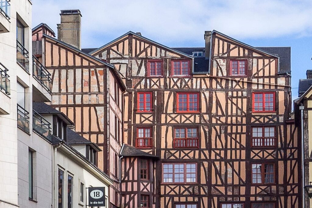 immeuble à colombages à Rouen
