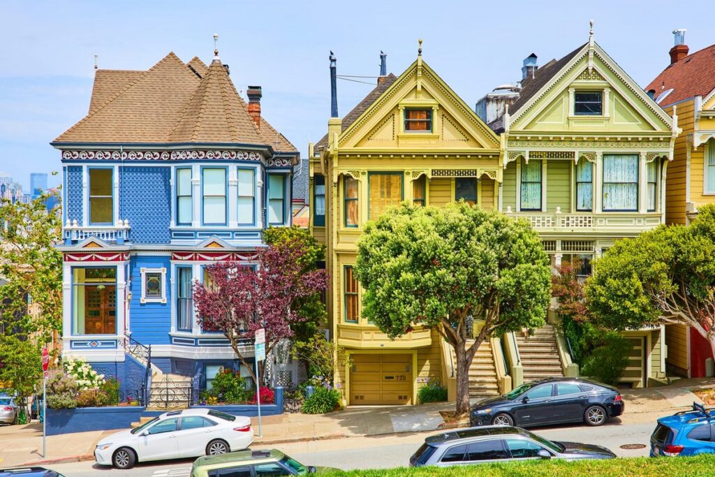 trois painted ladies à San Francisco