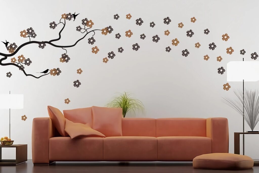 Comment décorer salon avec stickers muraux