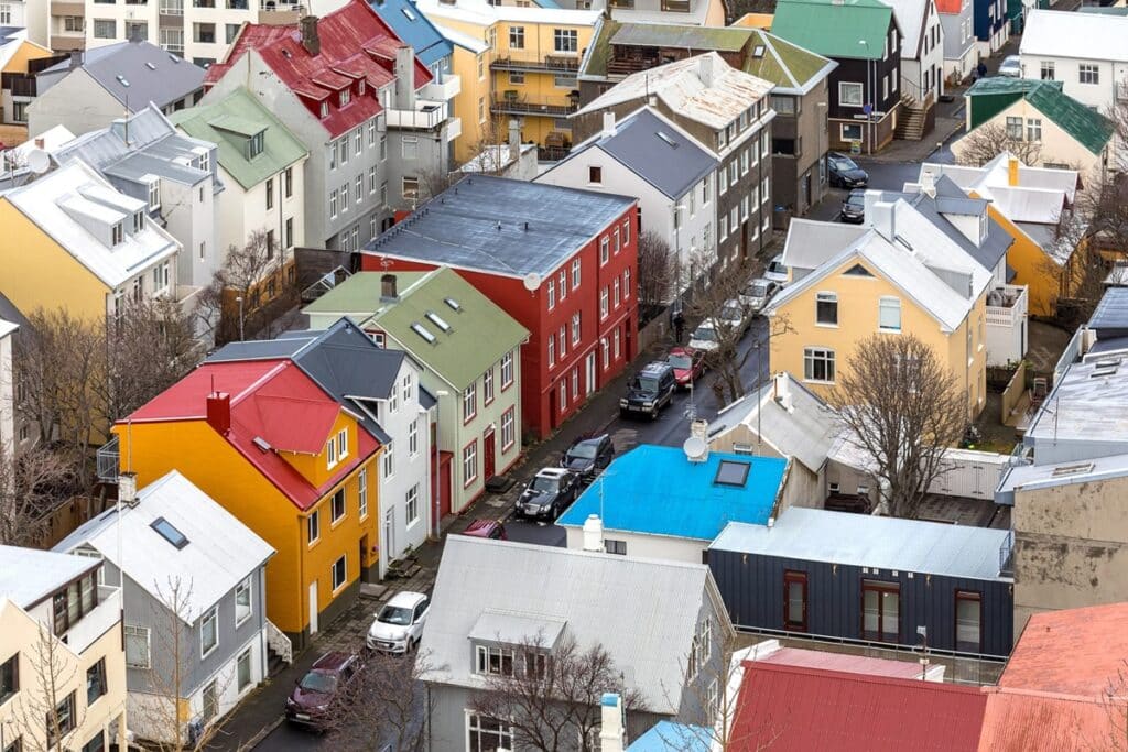 maisons colorées de Reykjavik