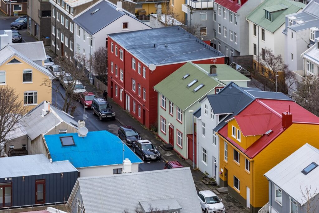 maisons colorées de Reykjavik