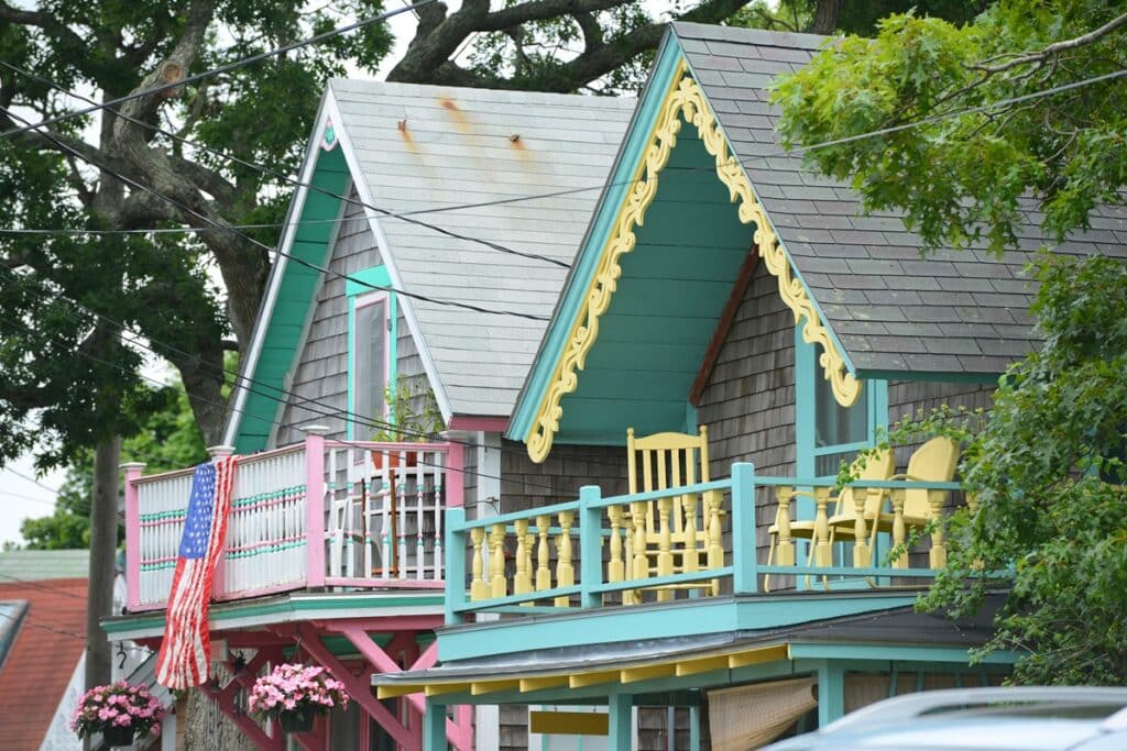 balcons des cottages Gingerbread de Wesleyan Grove