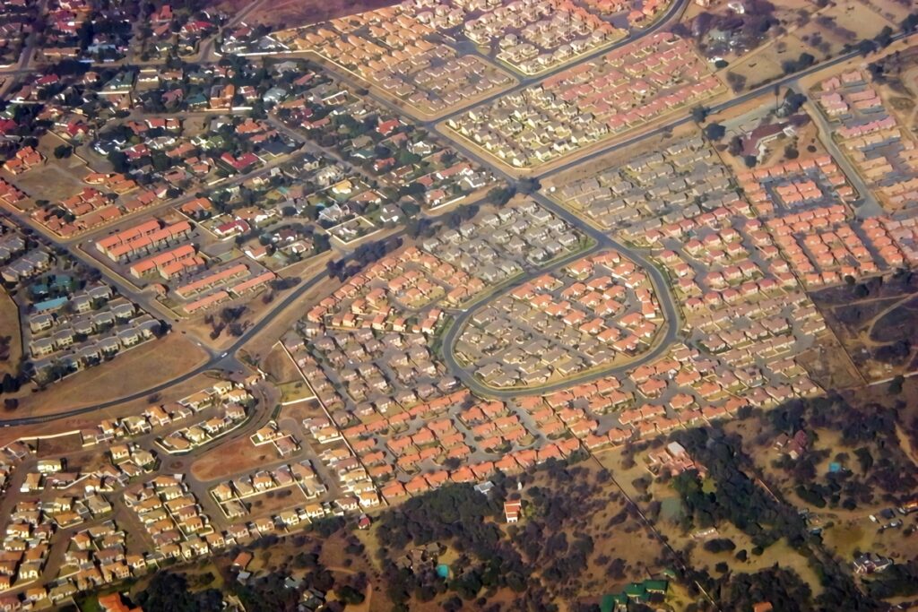 Gaborone vue du ciel