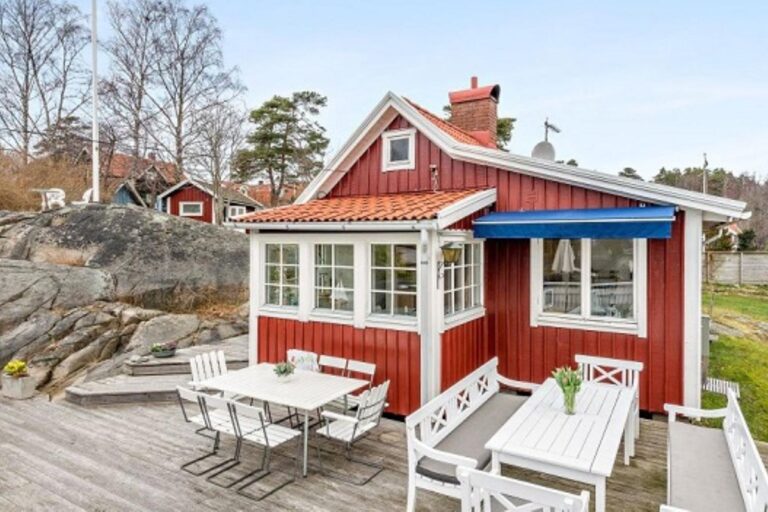 cottage rouge de falun en suède
