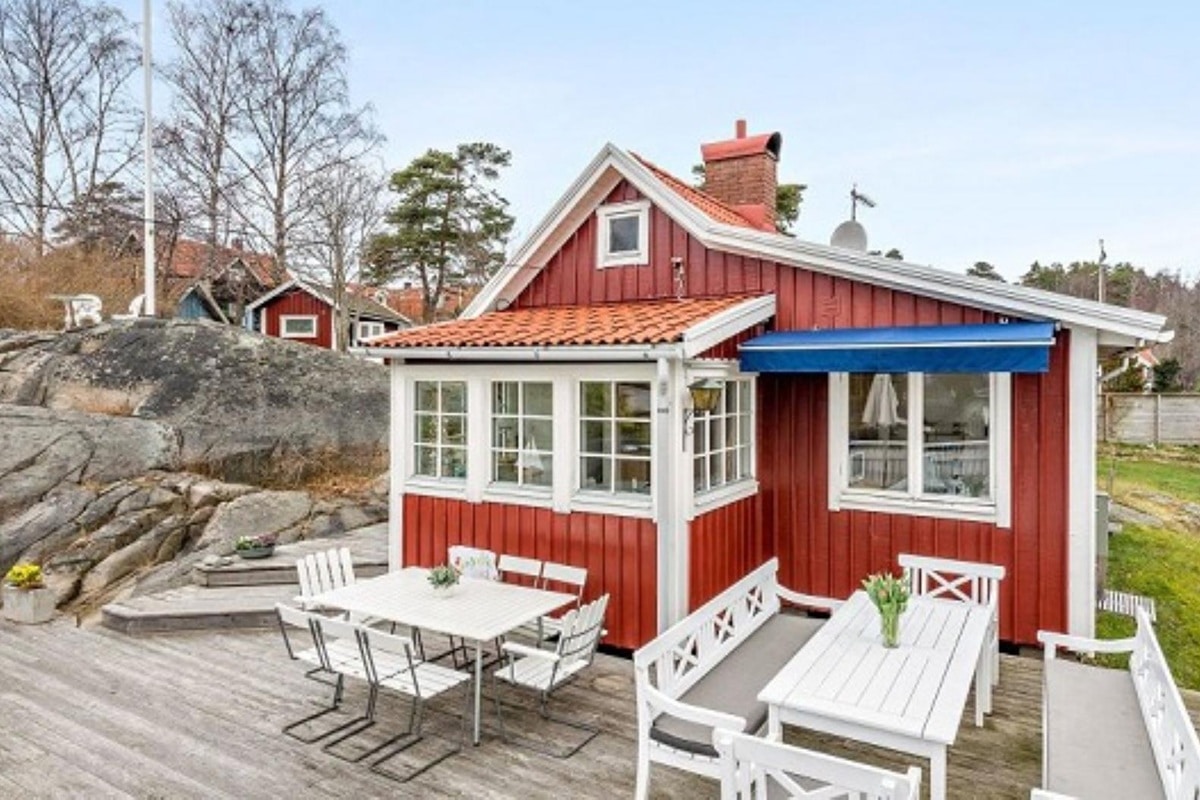 cottage rouge de falun en suède