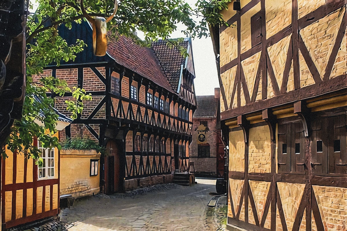 maisons à colombages au Danemark