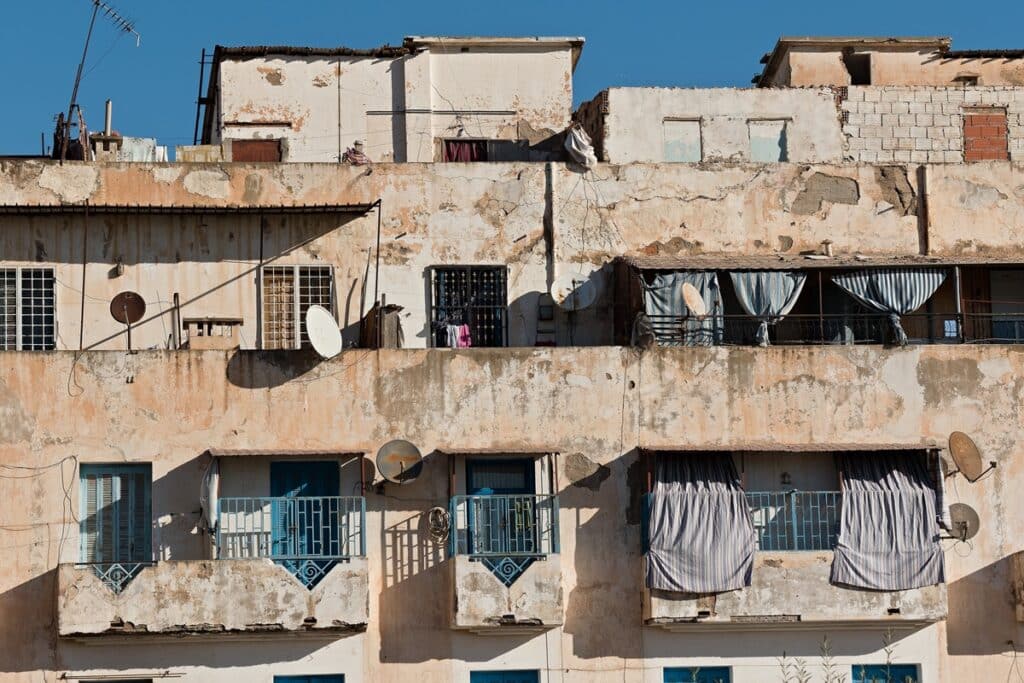 maisons en mauvais état dans la casbah d'alger
