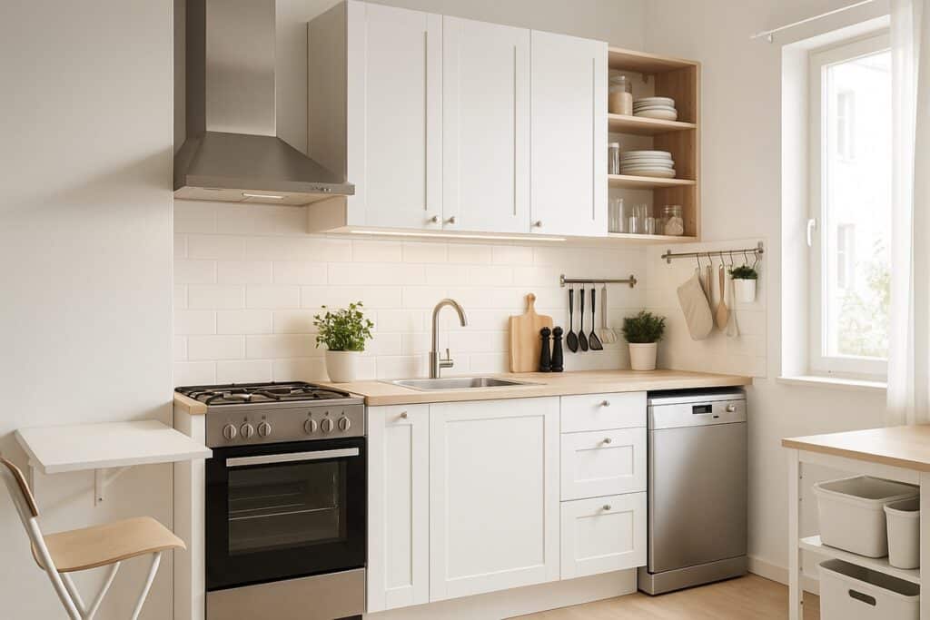 cuisine IKEA élégante dans un petit espace