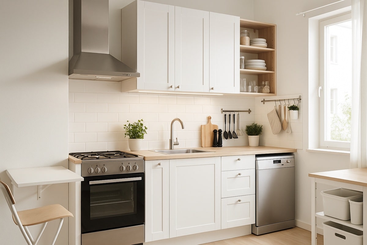 cuisine IKEA élégante dans un petit espace