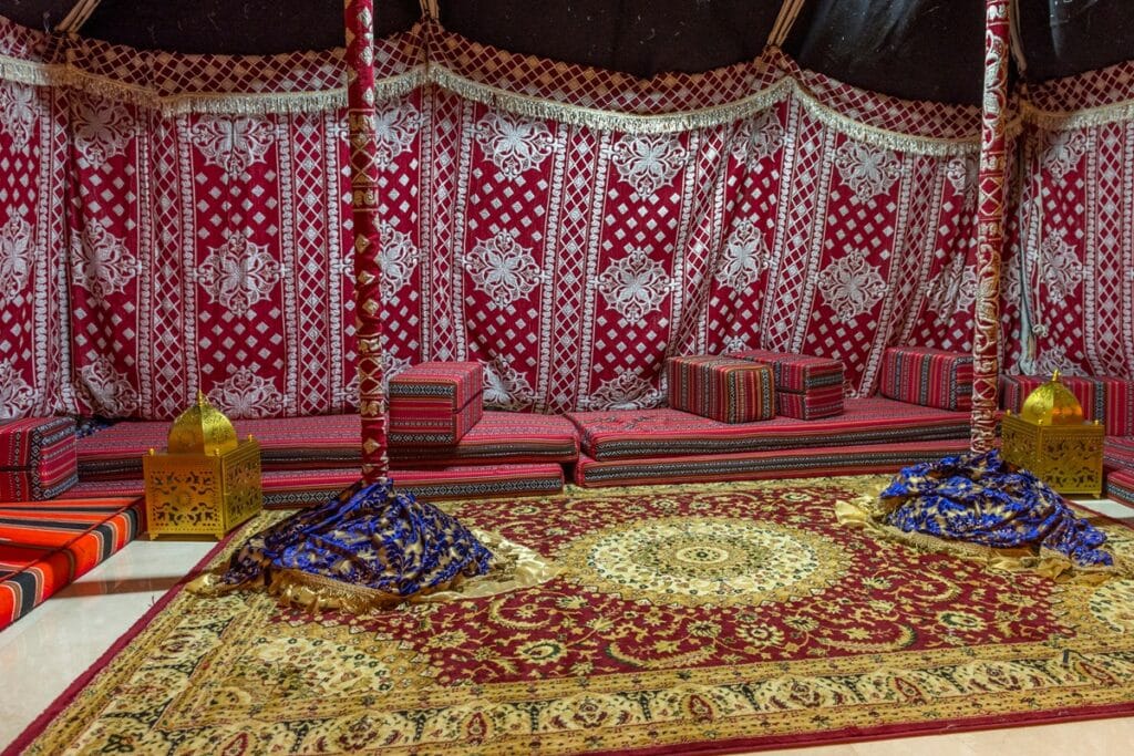 intérieur tente bédouine